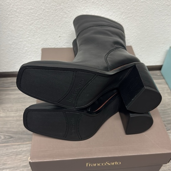 Franco Sarto Stevie (WIDE CALF) In Black Leather - Picture 4 of 12